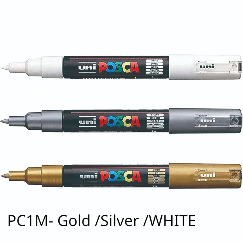 Pennarelli Posca PC-1M - Set Da 21 Colori Per Decorare Tessuto, Vetro, Metallo E Altro - Foto 4