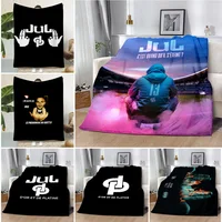 Rapper JuL C'est Pas Des Lol Printed Blanket Picnic Blankets Warm Blanket Soft and Comfortable Blanket Home Travel Birthday Gift 1