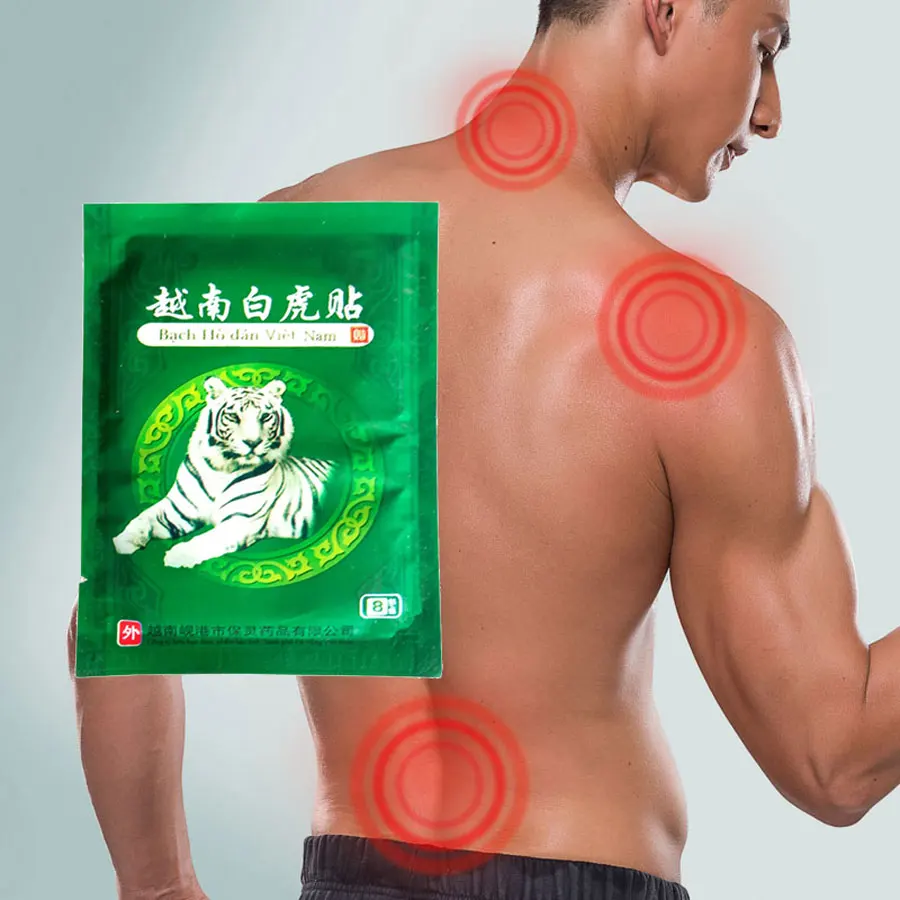 

32Pcs/4Bags Analgesic Plasters Joints Rheumatoid arthritis Neck/Back Pain Relief Patch Vietnam White Tiger Plaster Fast effect