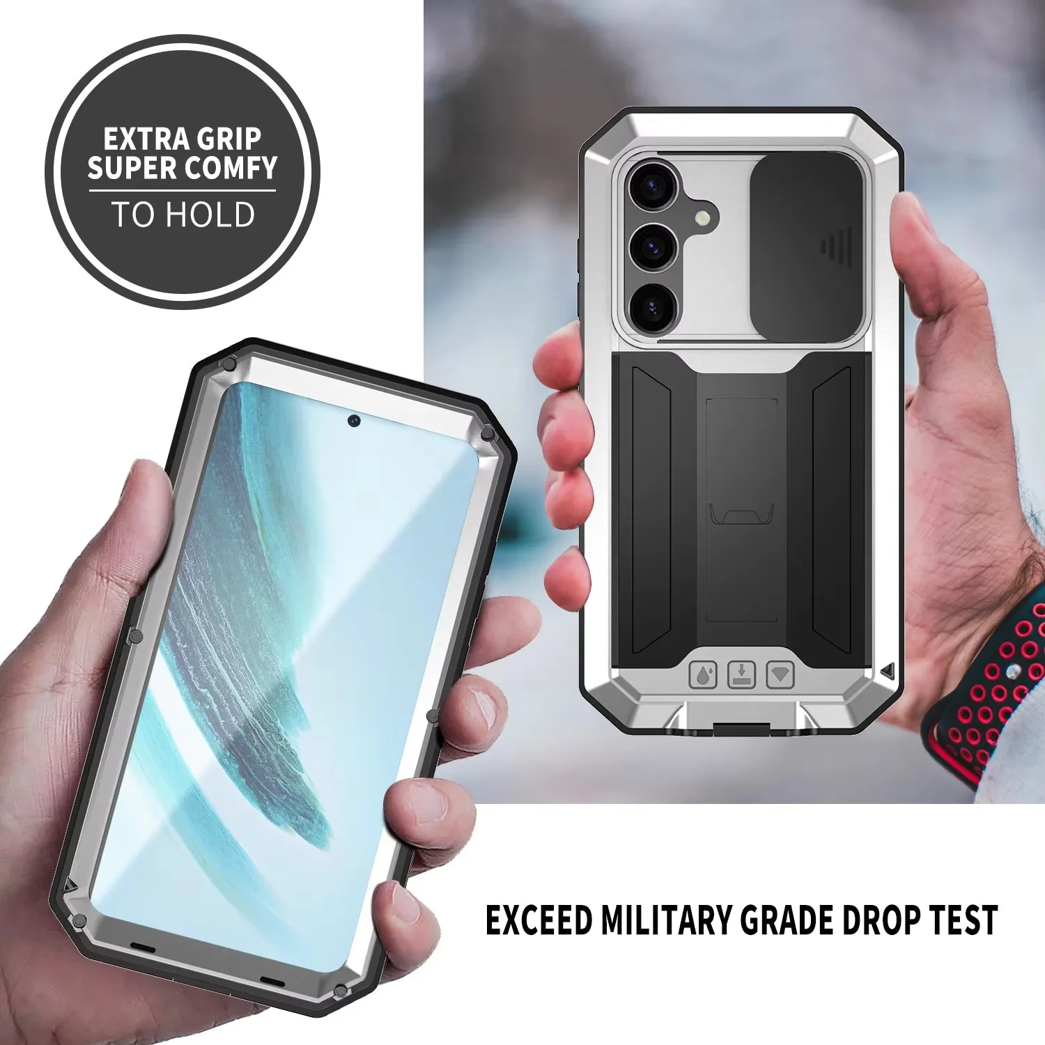 Heavy Duty Shockproof & Waterproof Phone Case with Stand – Ultimate Protection