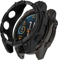 Enhanced TPU Protective Cover - Durable Soft Silicone Bumper Case for Garmin Fenix 8 Series (Black)