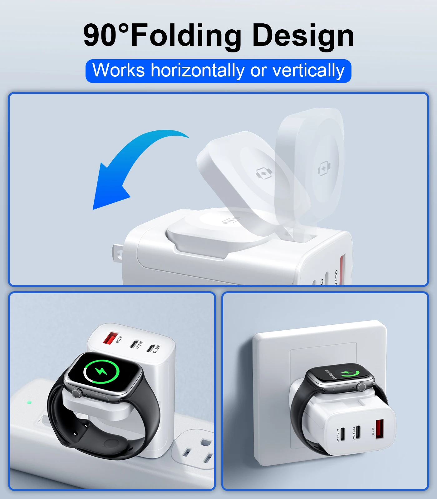 Eary 4 in 1 for Apple Watch Charger Wireless Magnetic Charger 40W Fast Charging for Phone AirPods 3 iWatch Ultra/SE iPhone 17 16