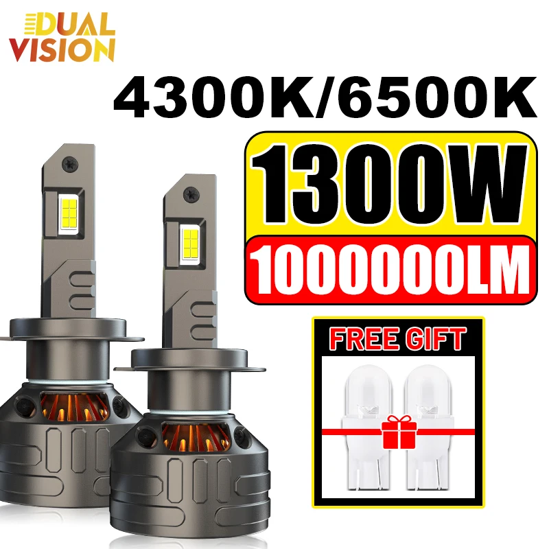 

H7 H11 H4 LED K5C 1000000LM 1300W CANBUS H8 H1 HB3 9005 HB4 9006 9012 HIR2 H9 6500K 4300K 5570 CSP Turbo Car Lamp 12V Dualvision