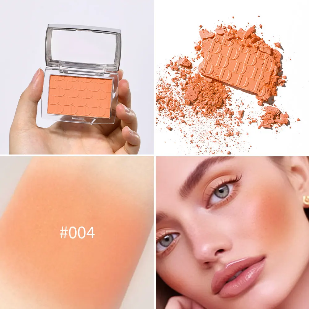 Face Blusher Matte Natural Cheek Tint Brighten Face Pink Red Face Contouring Cosmetics Blush Powder Soft Female Makeup 5