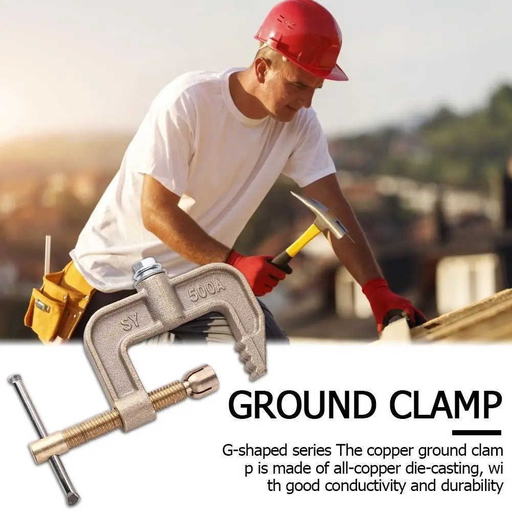 500A Ground Earth Clamp Portable Electric Welding G-shaped Grounding Clamping