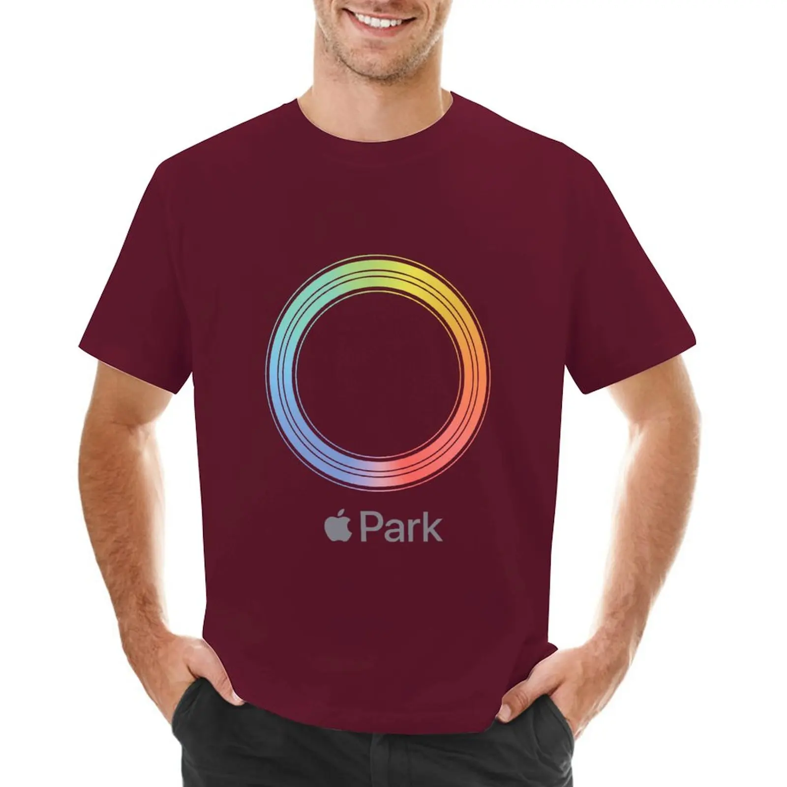 Apple Park T-Shirt summer top Tee shirt kawaii clothes black t-shirts for  men - AliExpress