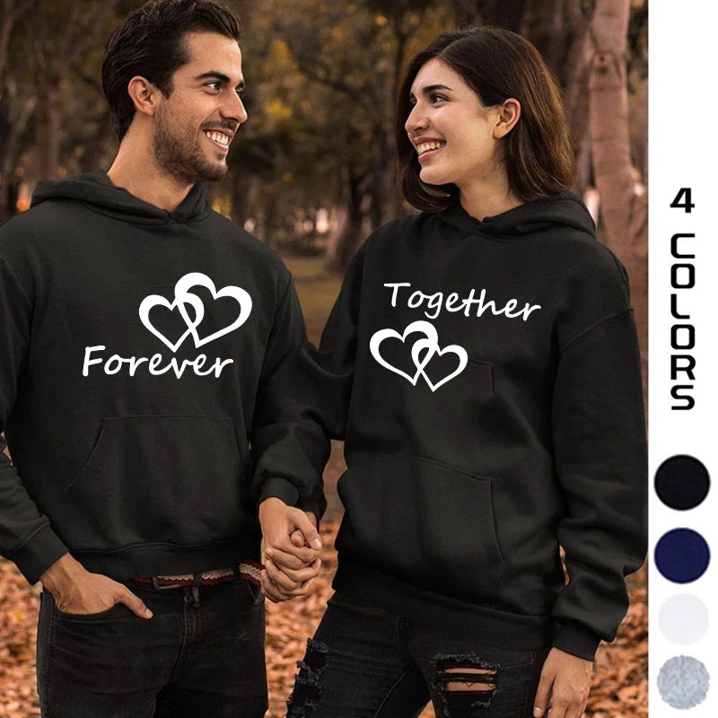 

2023 Lovers Hoodies Together Forever Printed Coat Sportwear Streetwear Hooded Sweatshirts Pullovers Designer Spring Fall Clothes