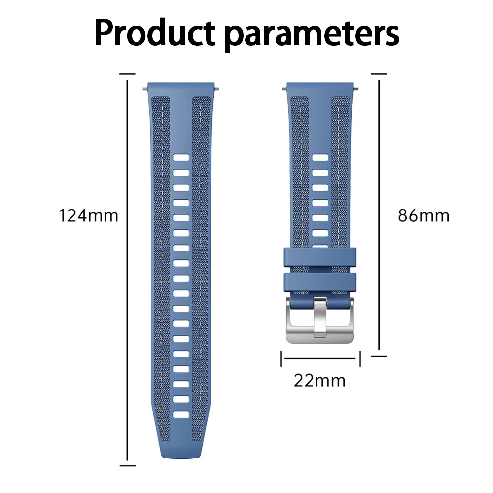 Premium 22mm Composite Silicone Strap with Official Nylon Braided Design