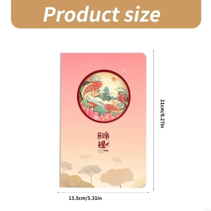 L9BA A 5 여행용 메모장 저널 노트 럭키 노트 120 페이지 중공 노트