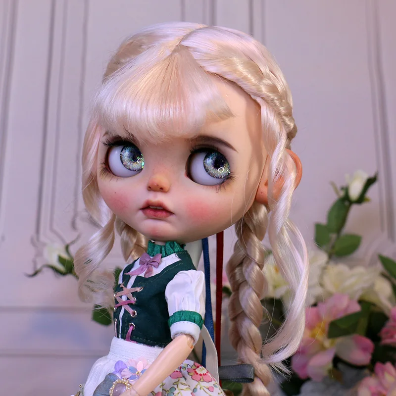 

Qbaby BJD Doll Wig For Blythe Size Dolls Accessories Wig Toy BJD Doll Wig Hair Faux Mohair Tress For Dolls Long Braids Girls
