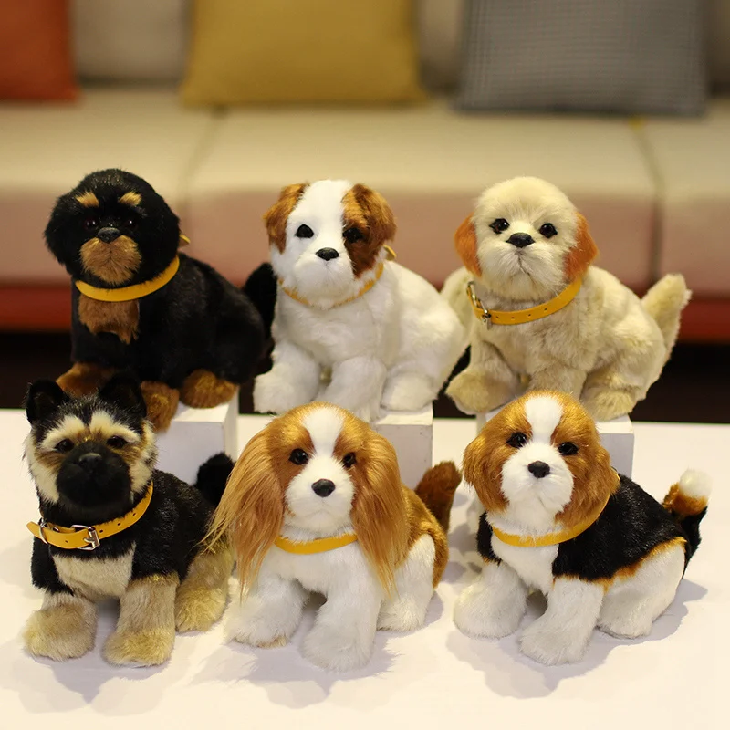 

20cm New Simulation German Shepherd Dog Rottweiler Labrador CHARLIE Dog Plush Toy Beagle Stuffed Lifelike Puppy Dolls Home Decor