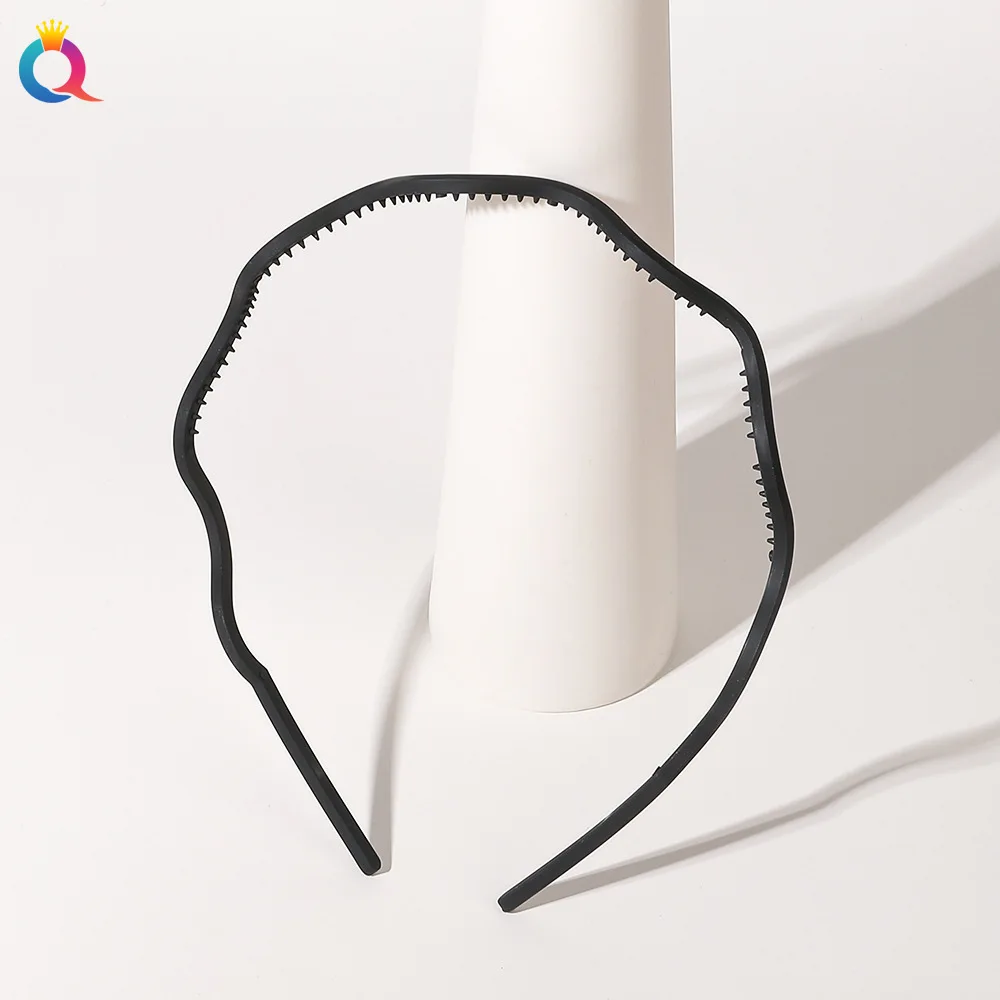 4mm Wide Thin Plastic Plain Headband for Women Girls Matte Hair Bands Teeth Comb DIY Skinny Hair Hoop Sport Hair Accessories