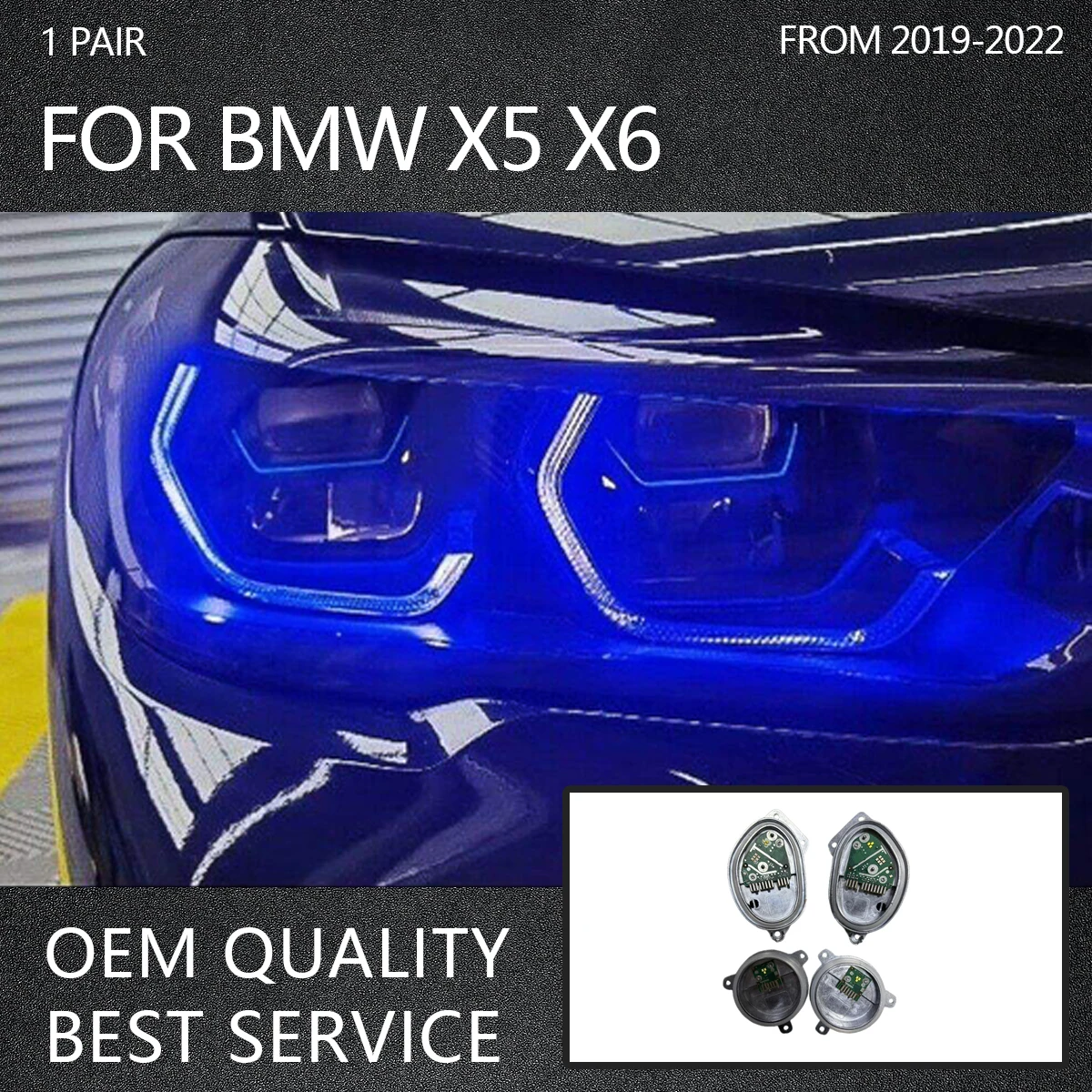 NEW LED Boards For BMW DRL module X5 G05 X6 G06 Headlight LED Blue DRL