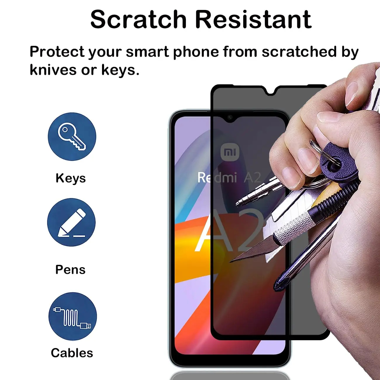 Anti Spy Screen Protector For Redmi A2 Plus Xiaomi Privacy Tempered Glass 9H Peep Scratch SELECTION Fast Free Ship Case Friendly