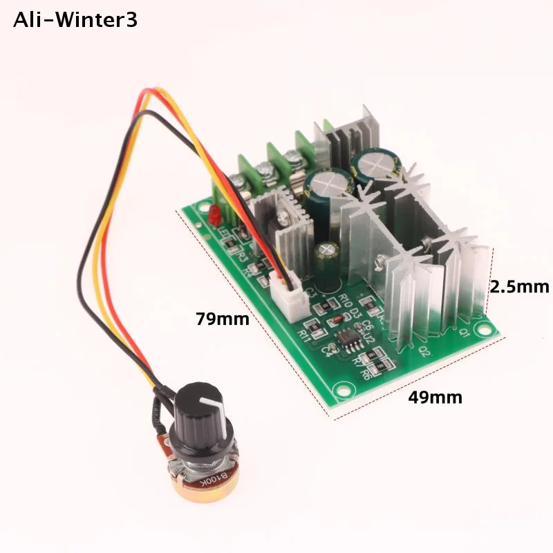 【WR】1 세트 PWM 모터 속도 컨트롤러 20A 전류 조절기 DC10-60V DC 모터 속도 조절기 24V 36V 48V 고전력 드라이브 모듈