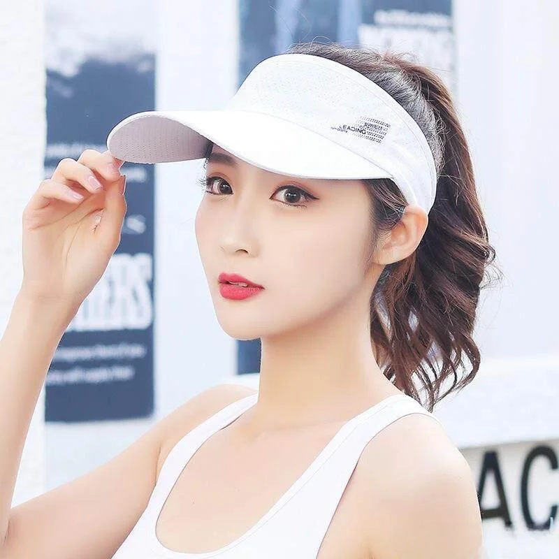 여성용 러닝 캡 전문 마라톤 스포츠 땀 흡수 빠른 건조 빈탑 캡 모닝 런 선스크린 모자