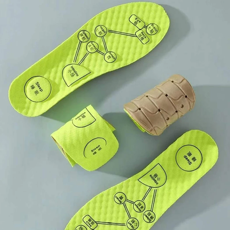 Sole Massage Insole Unisex Soft Breathable Sports Cushion Inserts Wormwood Sweat-absorbing Deodorant Massage Shoe Pads shoe insoles