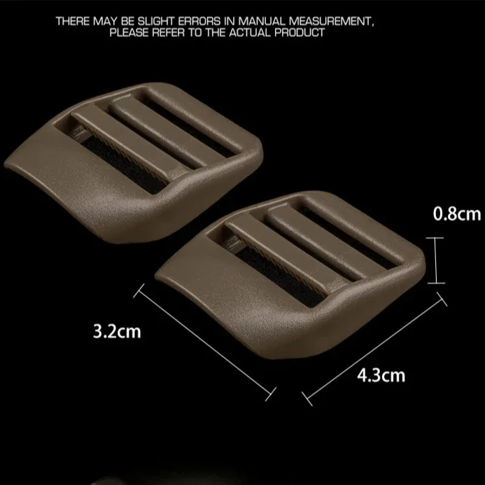 Tactical Ladder Lock Square Shaped Buckle Hunting Vest Backpack Camping Hiking CS Accessories Outdoor Sports Tools Equipment