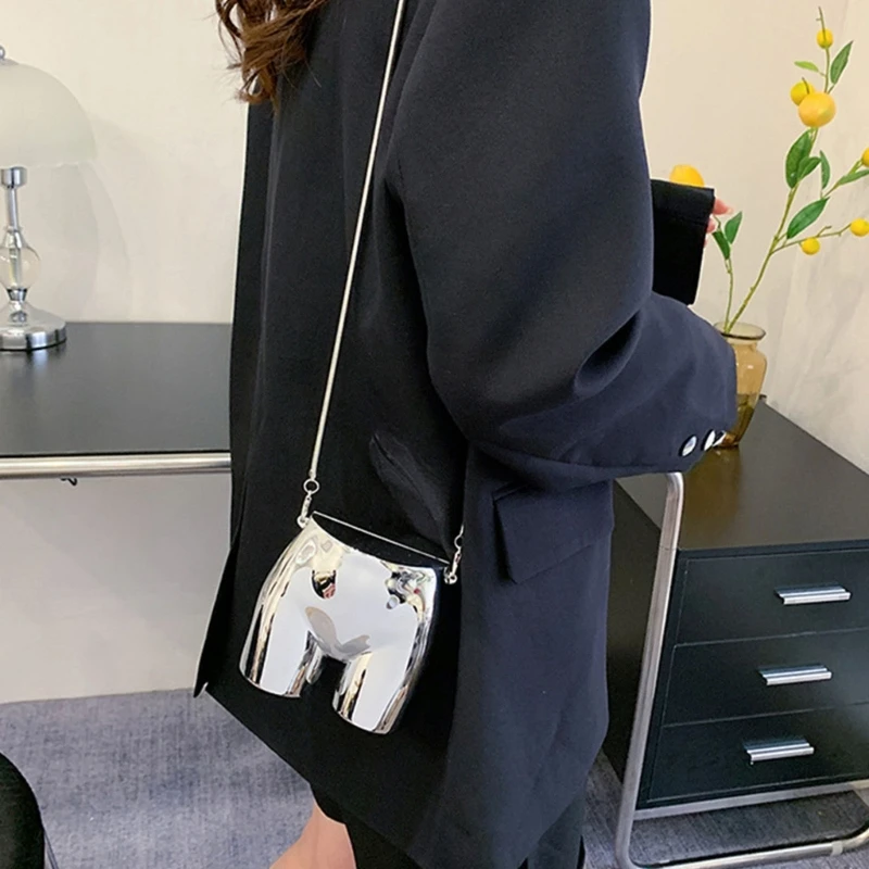Women Fun Hip Evening Bag Purse Detachable Chain Elegant Shoulder Bags Handbag Tote Luxury Crossbody Clutch Party