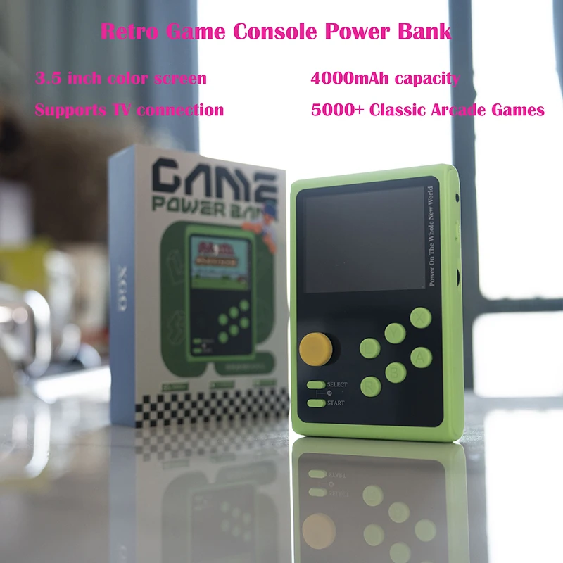 

Newest Game Console with Power Bank 3.5-inch IPS Screen 4000 mAh 5000+ Games 10 Simulators Portable Arcade Machine