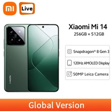 Global Version Xiaomi Mi 14 Smartphone 256GB/512GB Snapdragon 8 Gen 3 NFC 120Hz AMOLED 50MP Leica Camera 90W HyperCharge HyperOS