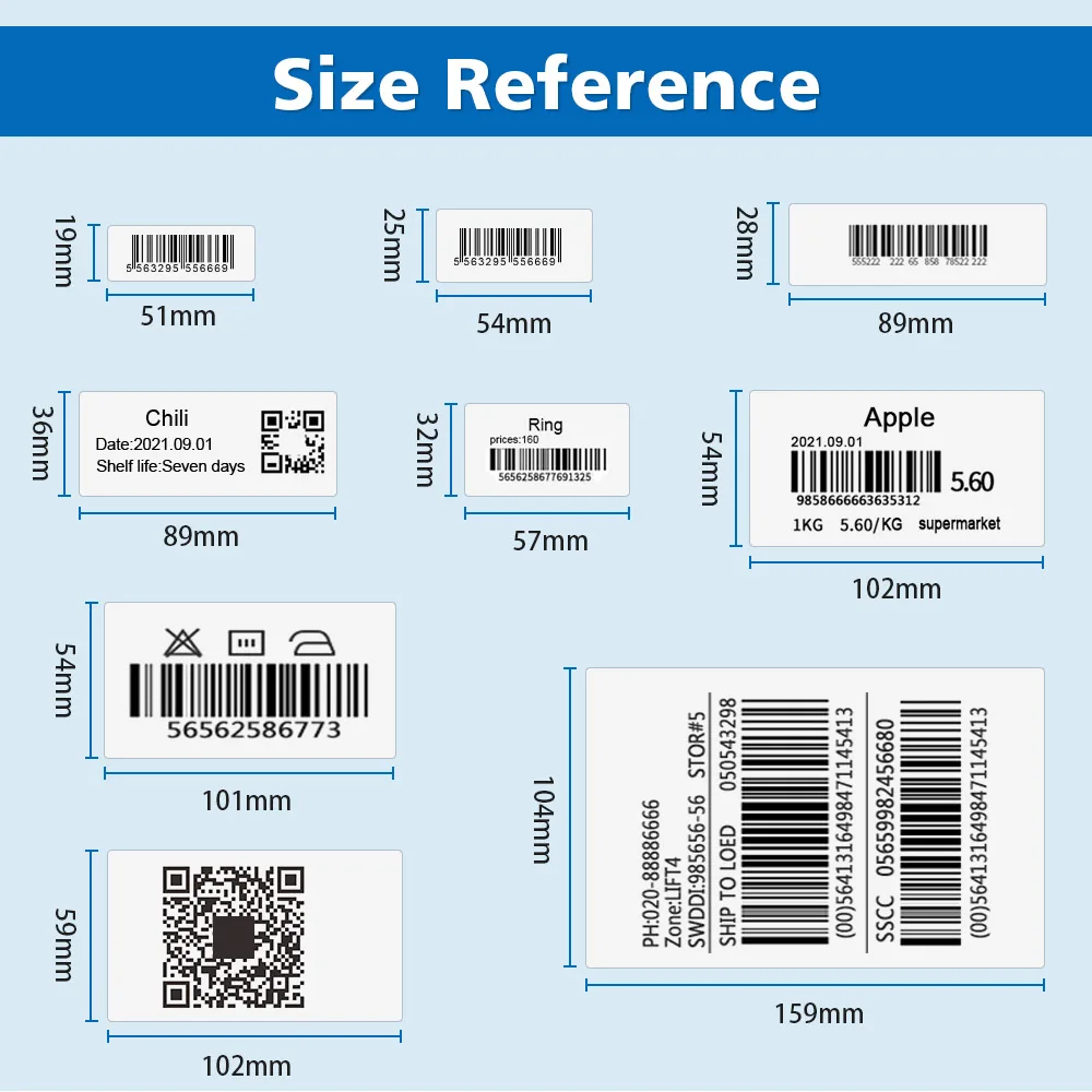 5PK Thermal Paper Roll 30323 Printable Label Sticker Shipping Label Roll  54*102mm for Dymo Label Printer Labelwriter lw450 LW4XL