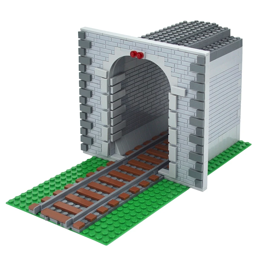 NEW MOC Train Tunnel Exit Entrance Model Set Mountain Railway Track Compatible 53401 City Parts Building Block DIY Toy | Игрушки и хобби
