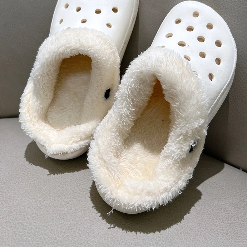 Winter Warm Plush Insoles Shoe Charm Velvet Liner Thickened Soft Shoes Cover Accessories for Hole Shoes 1 Pair shoe covers