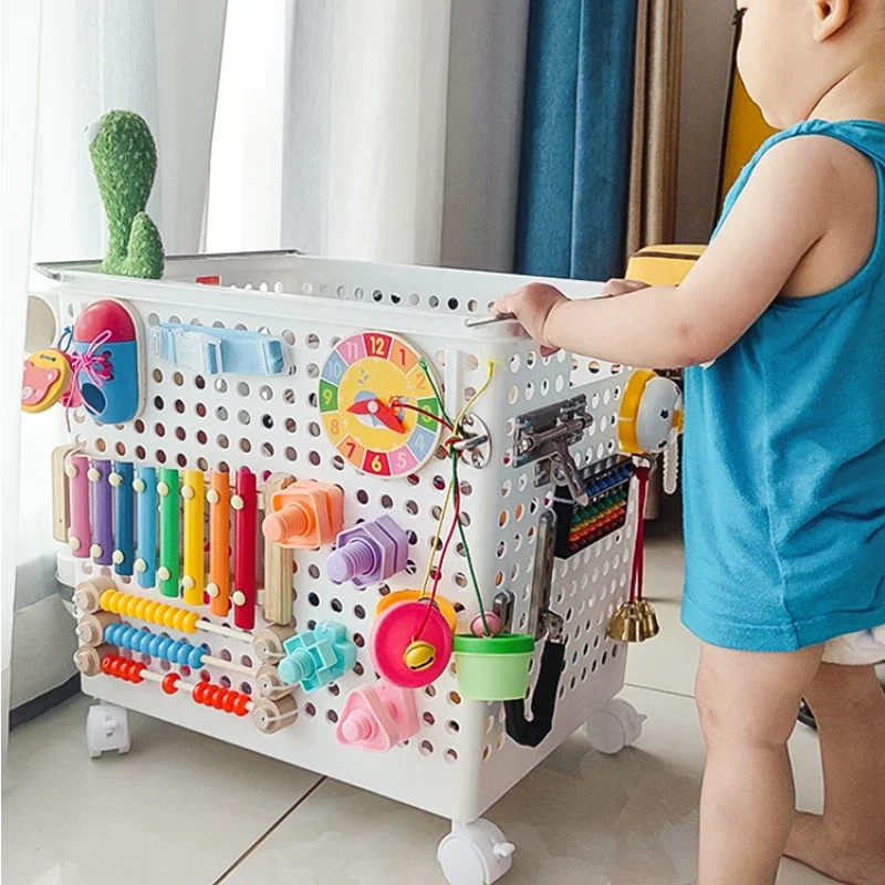 Children's Toy Storage Box Baby Books for Early Education Storage Basket Household Plastic Building Blocks Doll Storage