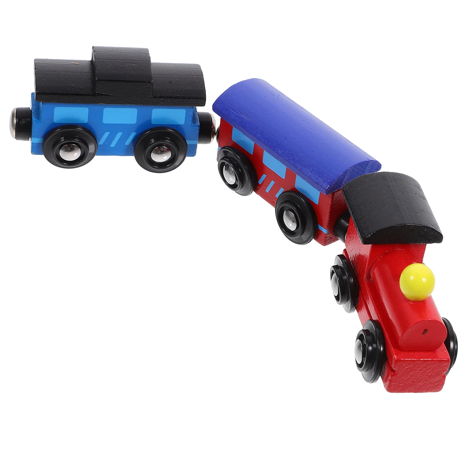 3 Pcs Brain Game Early Learning Toys Mini Train Toddler Wooden Car Magnetic Cognitive Kids Playthings