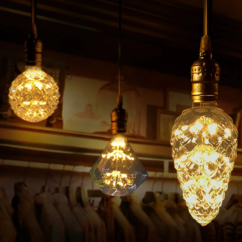 Ampoule Vintage E27 – 115W, 230V, Style 1910, Pour Lustre Ancien