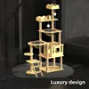 Multi-layer Sisal Cat Tree Tower Home Super Luxury Cat Scratcher Post with Bed Villa Cat Accessories for Pets Furniture