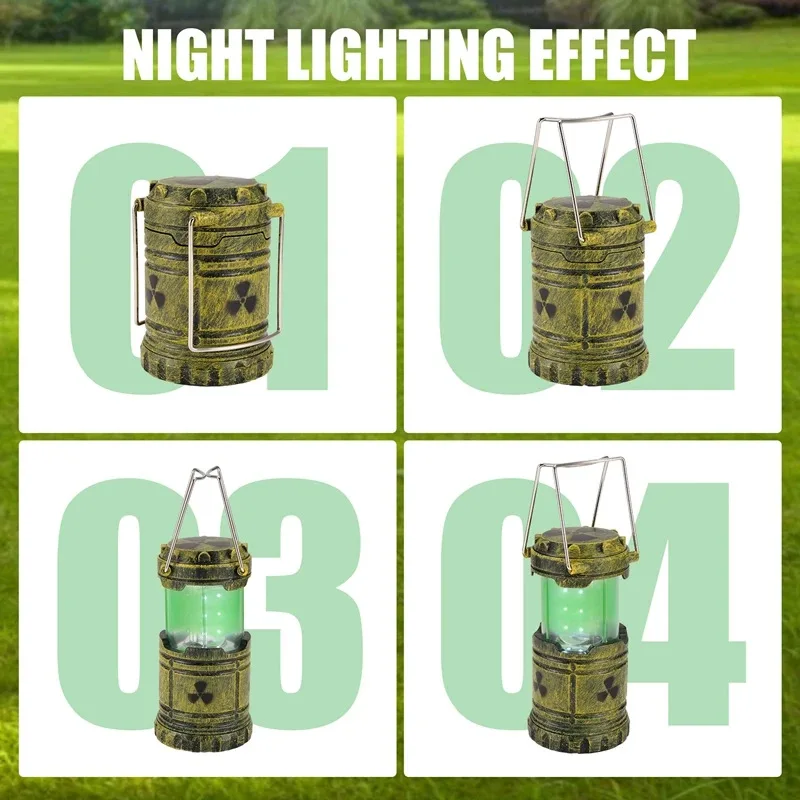1/2/4PCS Halloween Simulation Nuclear Reaction Lamp Handheld Camping Lantern Night Light Party Home Decor Birthday Gifts  ﻿
