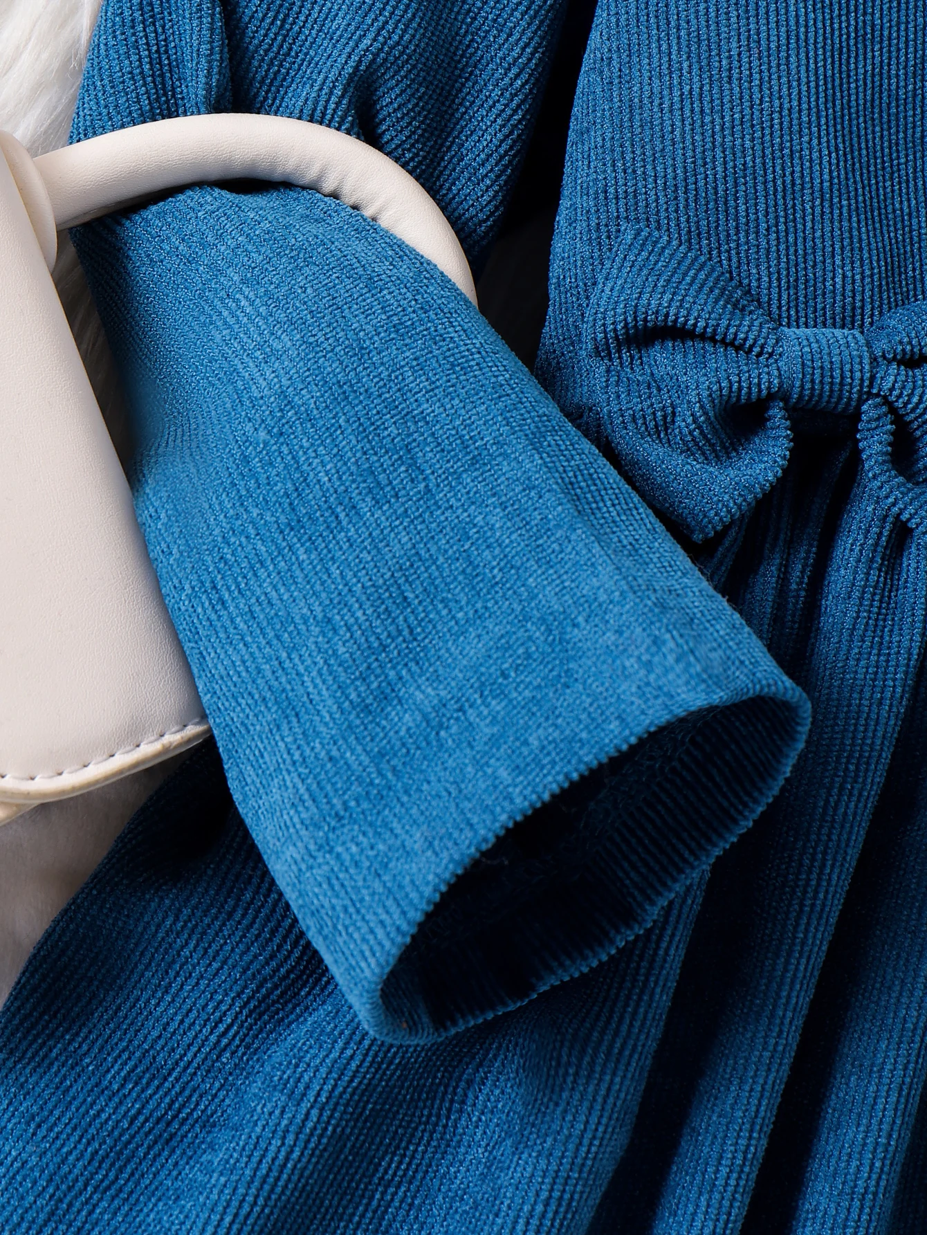 2 قطعة جديد الخريف والشتاء فتاة طفلة 4-7 سنة حلوة ومريحة فستان بأكمام طويلة + قبعة