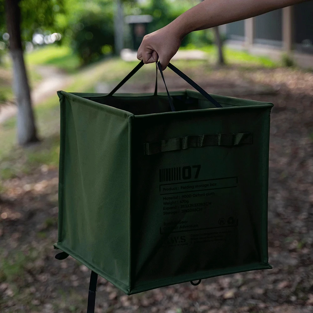 WELLHIKE Camping Recycle Bin Portable Lawn & Leaf Waste Bag Foldable Trash Can Stolen Goods Basket for Hiking Fishing Backpacker 2