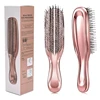 Japanese Premium Head Massager Scalp Brush Hair Massager Shampoo Brush Wet Plastic Detangling Brush Hair Cleaning Comb Rose Gold
