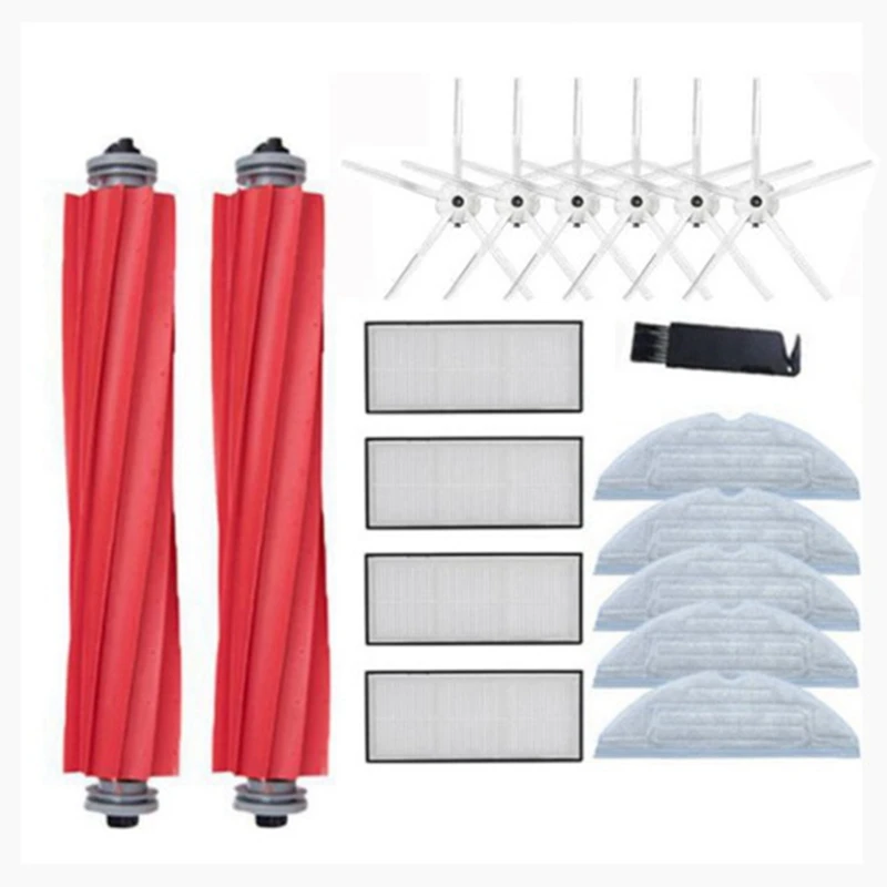 Kit Accessori Ricambio Xiaomi Roborock S7 – 4 Filtri HEPA + 4 Spazzole Laterali + 4 Panni Pulizia – Compatibile Con S7, T7, T7 Plus - 3