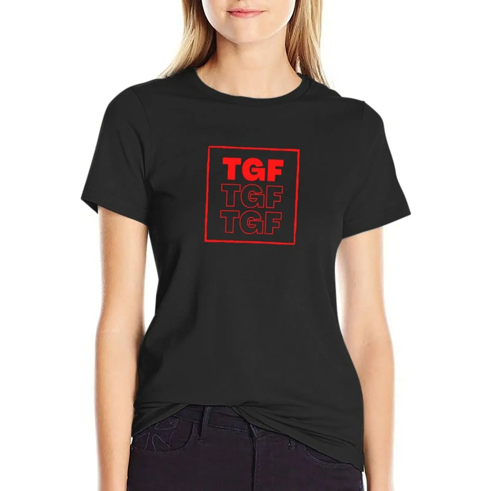 

TGF T-Shirt lady clothes summer clothes oversized Womens clothing