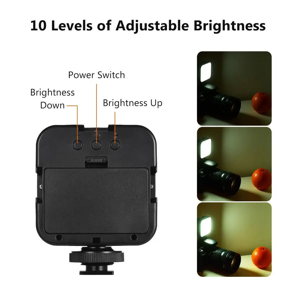 Portable 5W Mini LED Video Light Photography 6500K Fill-in Lamp Dimmable Hot Shoe Mount Adapter for Canon/Nikon/Sony DSLR Camera 1074778 led video light,mini led video light,portable fill light