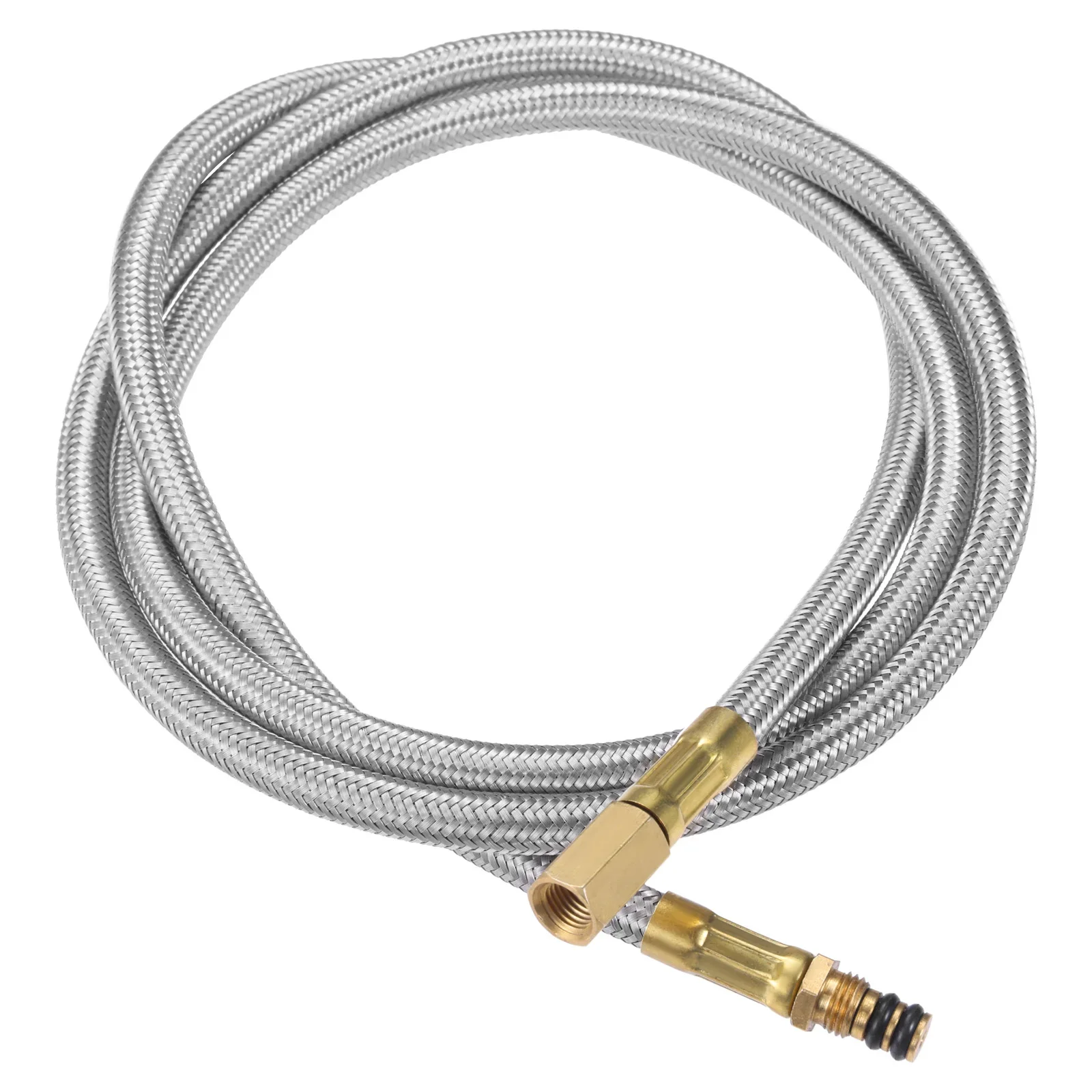 44cm Gas Adapter Extension Hose Stainless Steel Braided Pipe Gas Can connection to Stove Copper End Connectors Portable Set