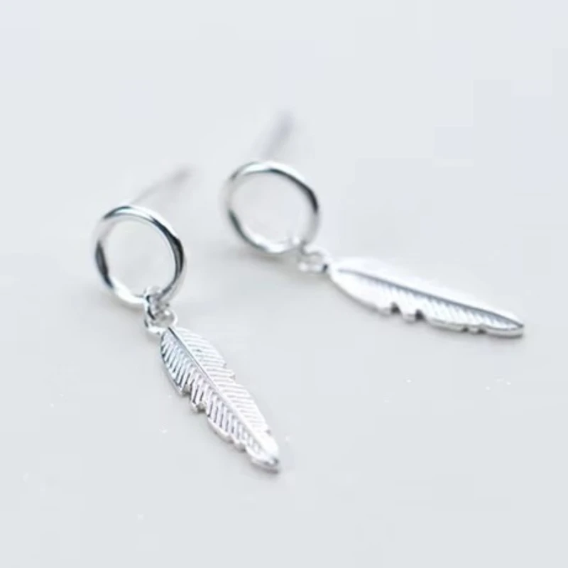 Federohrringe aus 925er-Sterlingsilber für Damen, 2021, neuer Trend, Persönlichkeit, Damen-Modeschmuck