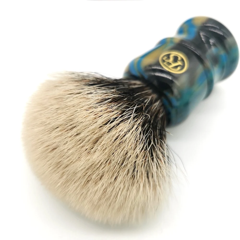 "FS" 24mm MANCHURIAN 2 Band Finest badger Shaving Brush Faux Lapis