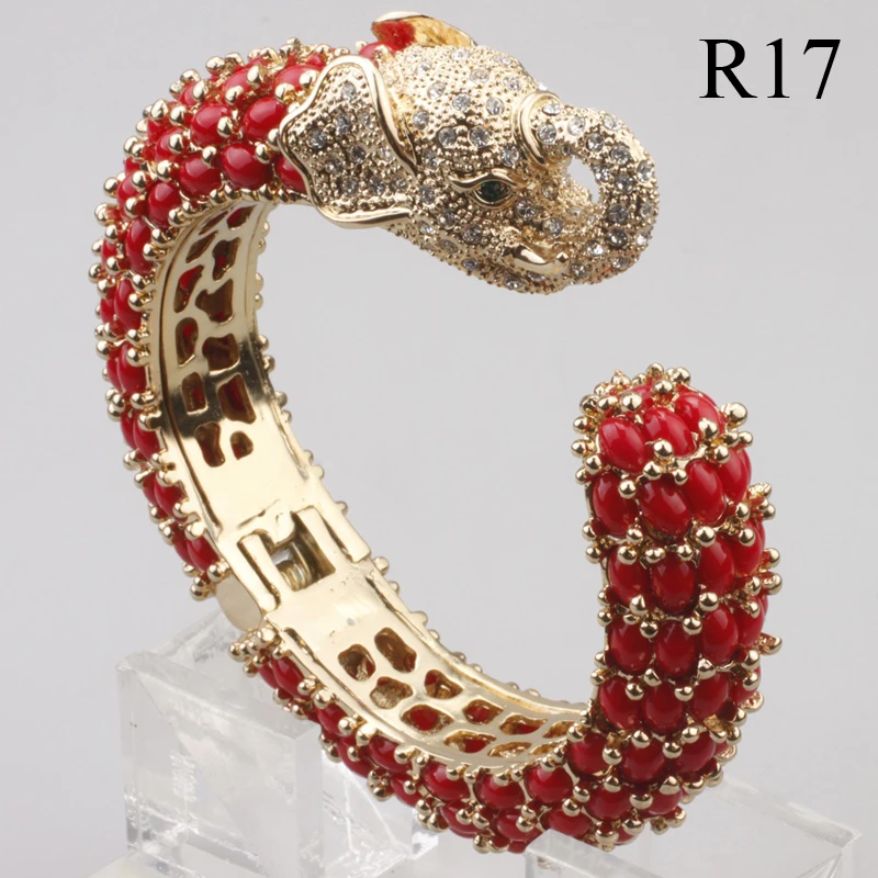 GrayBirds Fashion Jewelry Luxury Animal Bracelets Springs Bangles For Women Elephant Resin Material More Colors In Stock