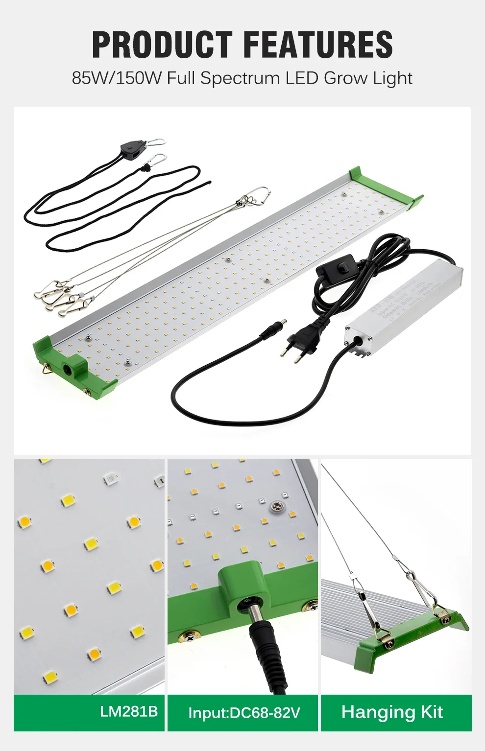 Voll spektrum LED wachsen Licht lm281b hohe Helligkeit für Indoor Gewächshaus Hydro ponik Pflanzen Gemüse Blumen saat – Detail 1