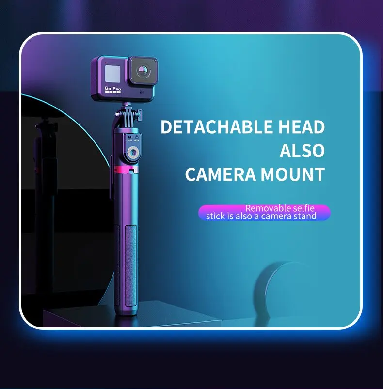 Bluetooth Selfie Stick Stativ Mit Fernbedienung Und Licht_voghion.com