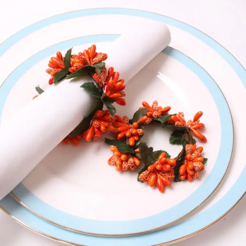 Christmas Napkin Rings Napkin Holder Rings For Holiday New Year Table Decoration Buckle Home Table Utensil 6pcs/set napkin ring,christmas napkin holder