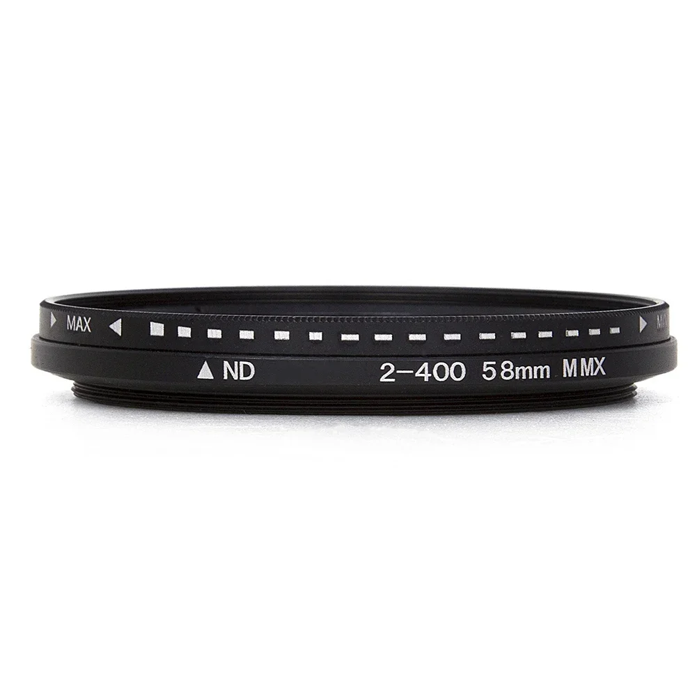 Adjustable Fader Variable ND Filter ND2 to ND400 Neutral Density for Camera Lens 37/43/46/49/52/55/58/62/67/72/77/82mm
