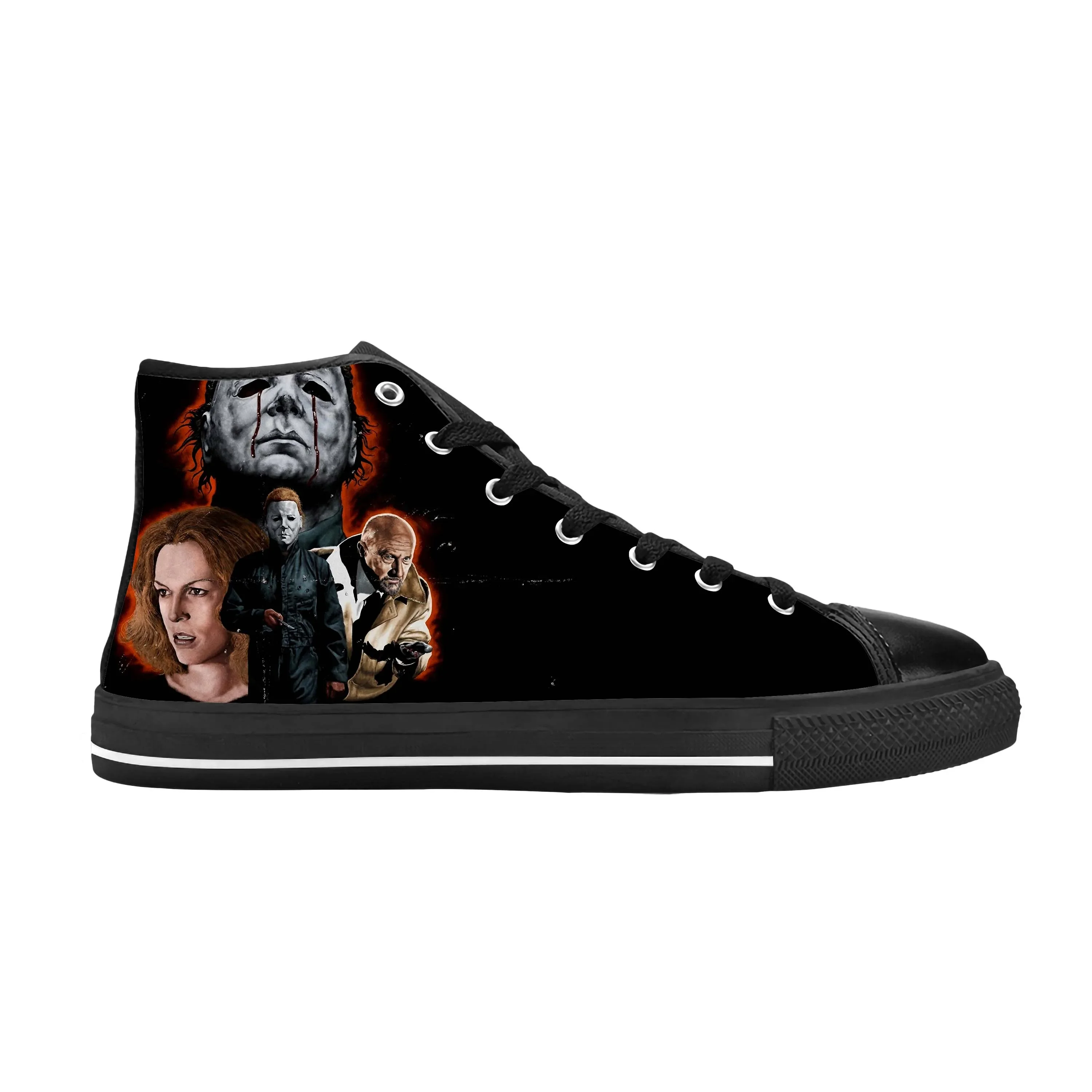 Myers Horror Scary Movie Gothic Halloween Michael Casual Cloth Shoes High Top Comfortable Breathable 3D Print Men Women Sneakers