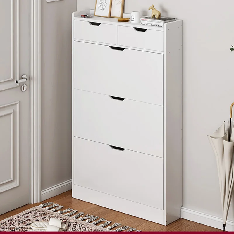 

Modern Shoe Cabinets White Mobile Wooden Organizers Shelf Stand Shoe Cabinets Ultra Thin Armario De Zapatos House Furnitures