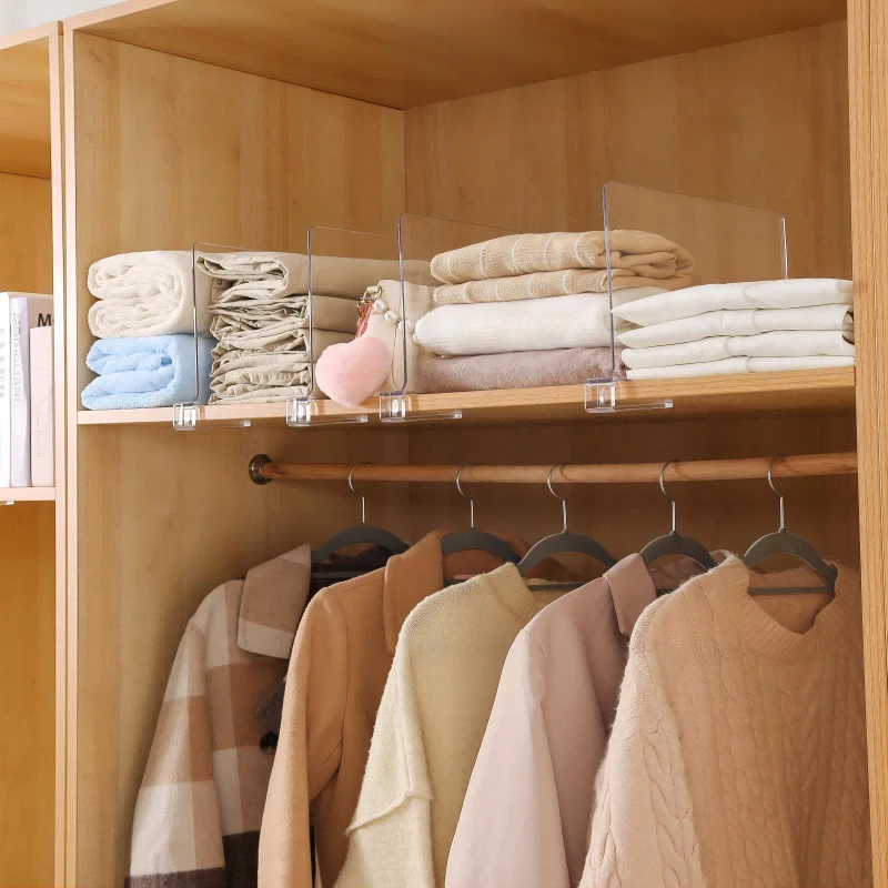 Acrylic Dividers Shelf Divider For Closets Organizers With Wooden Shelves Shelf Dividers Closet Purses Separators Shelf Divider 5